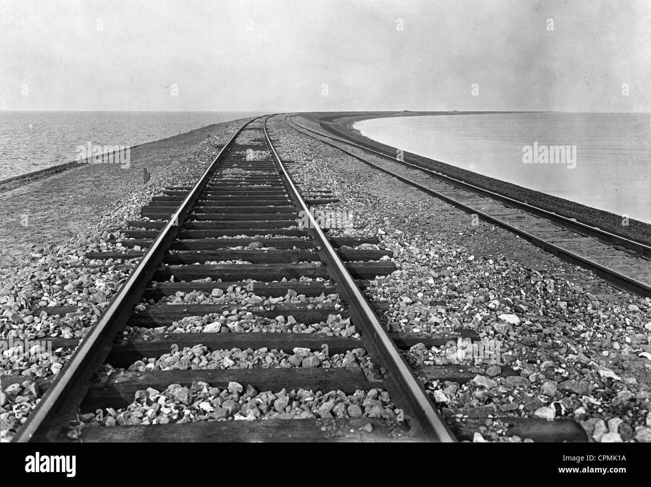 Der Staudamm von Sylt, 1927 Stockfoto