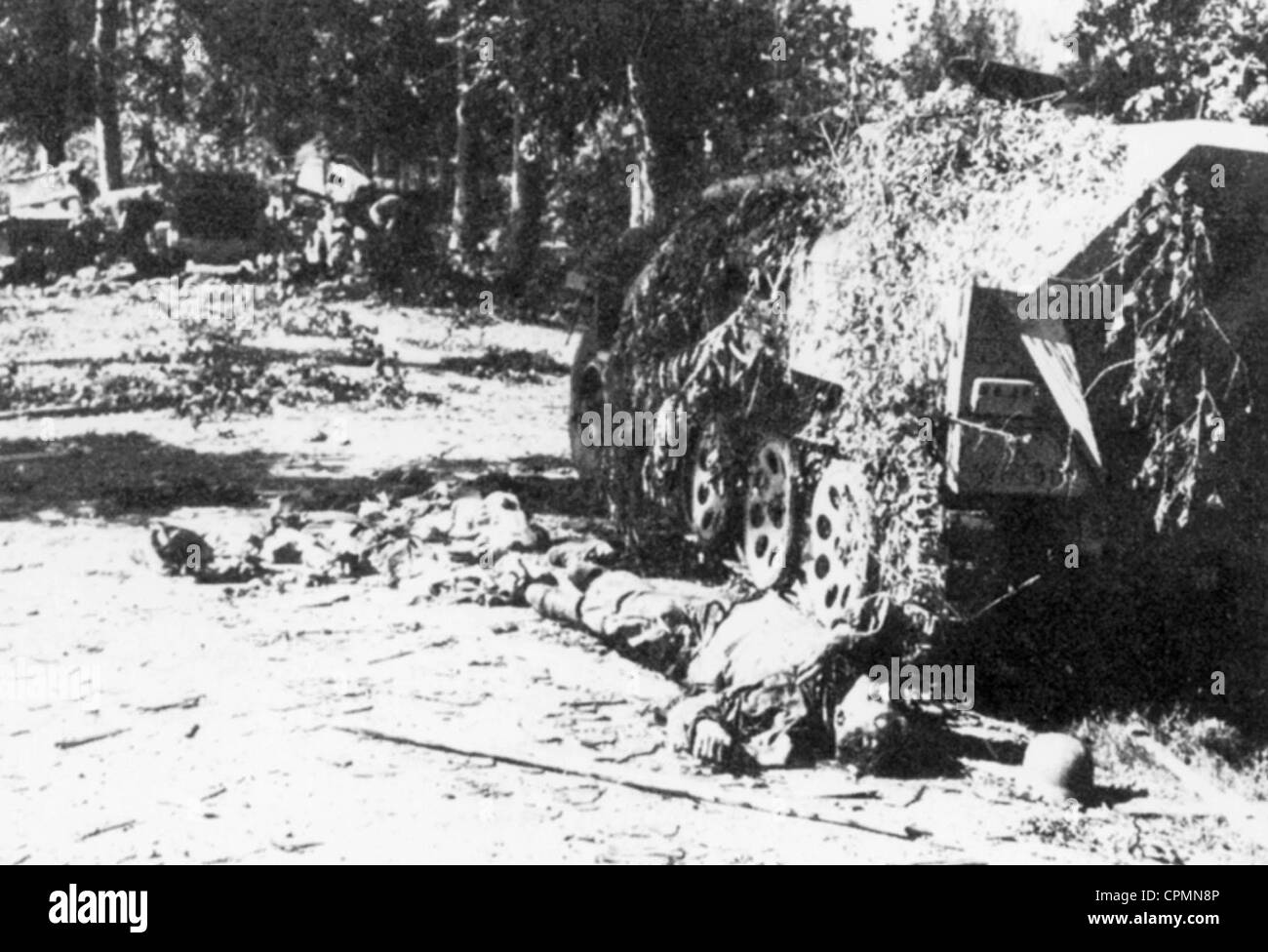 Fahrzeug der Division "Hitlerjugend", 1944 abgeschossen Stockfoto