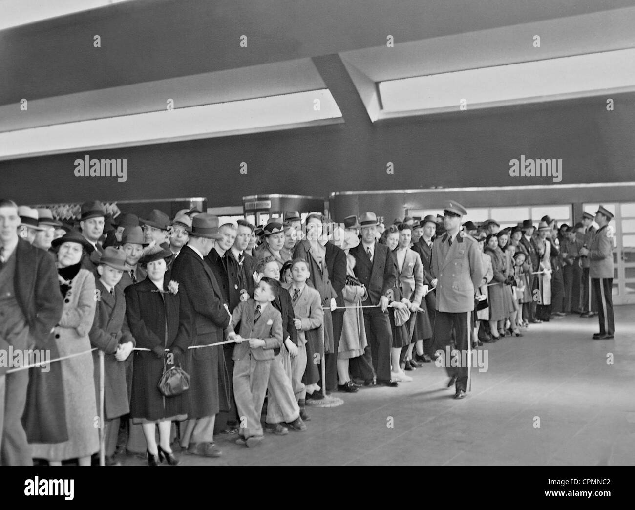 Besucher am Tag Eröffnung der Weltausstellung in New York, 1939 Stockfoto