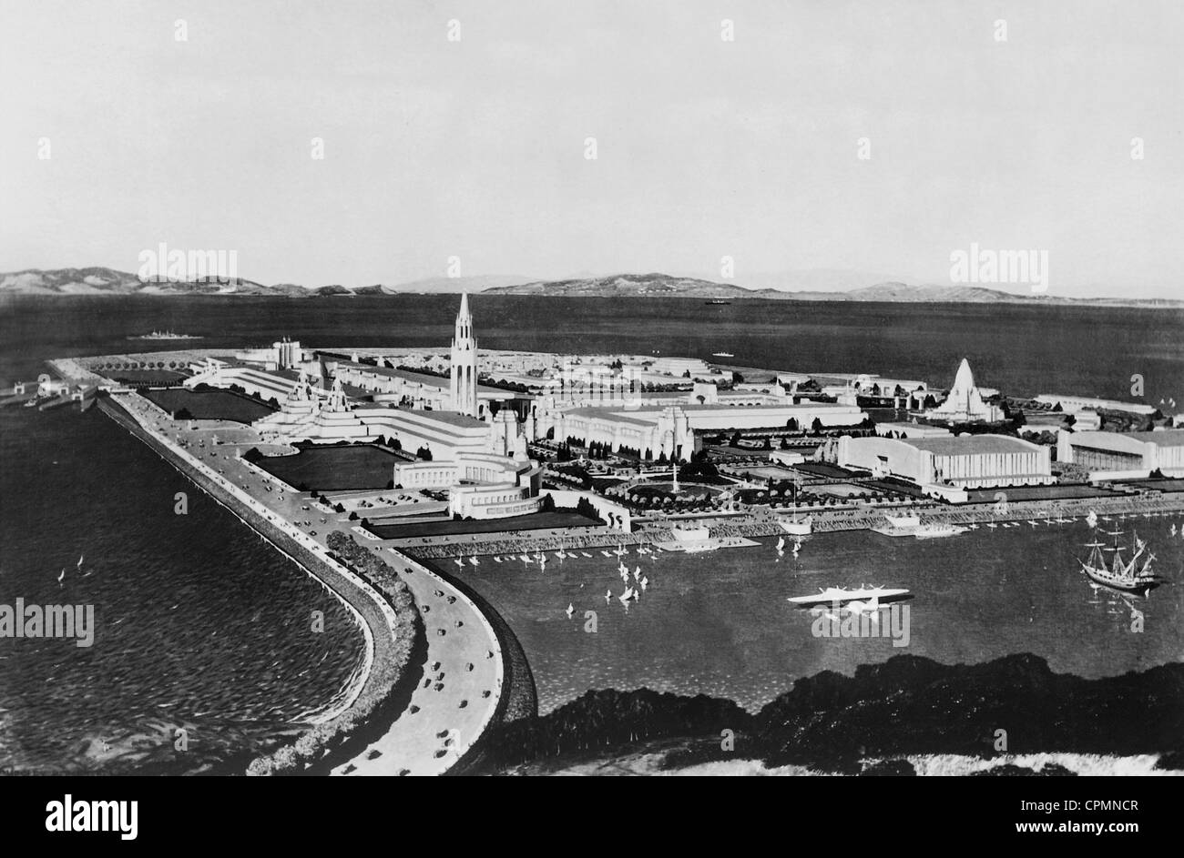 Website der Ausstellung Golden Gate in San Francisco, 1938 Stockfoto