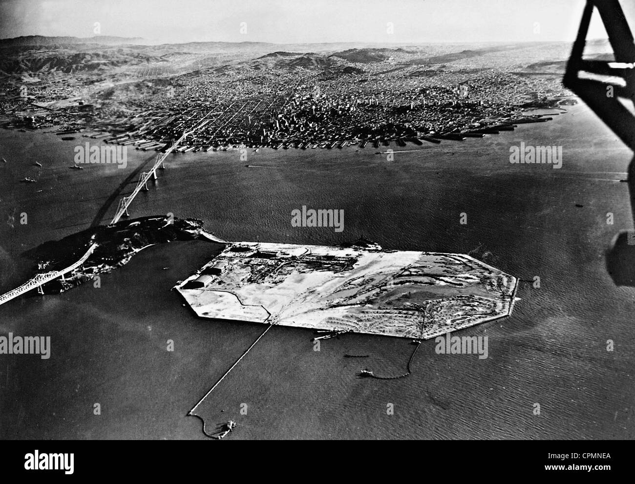 Gelände der Weltausstellung in der Bucht von San Francisco, 1938 Stockfoto