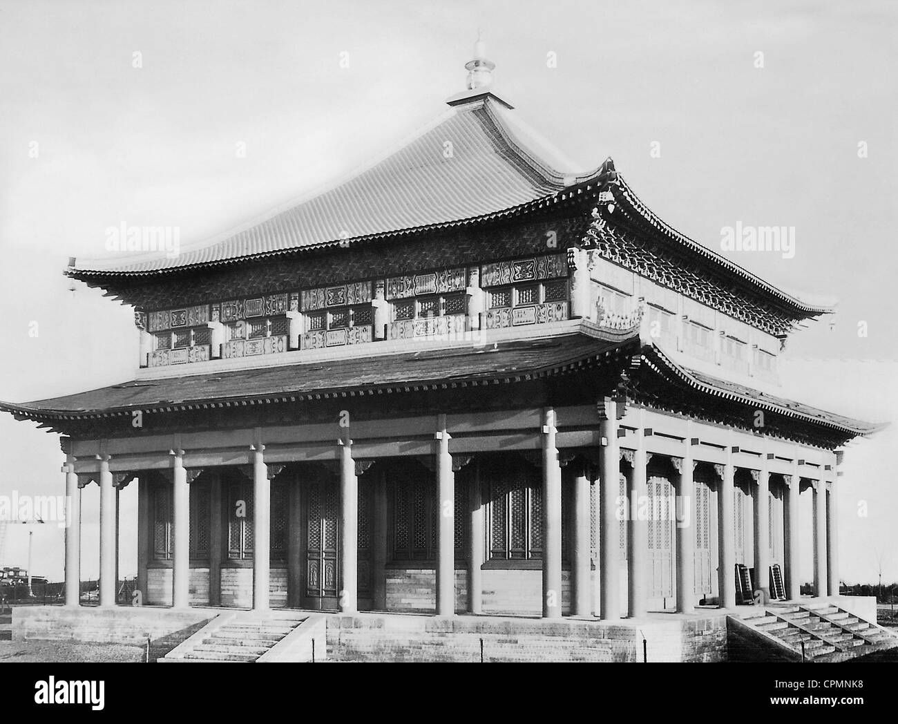 Nachbau eines chinesischen Tempels auf der Weltausstellung in Chicago, 1933 Stockfoto