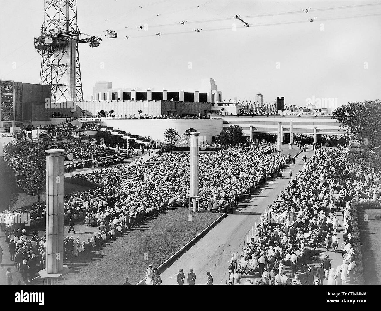 Hugh Johnson in einer Rede bei der Weltausstellung in Chicago 1933 Stockfoto