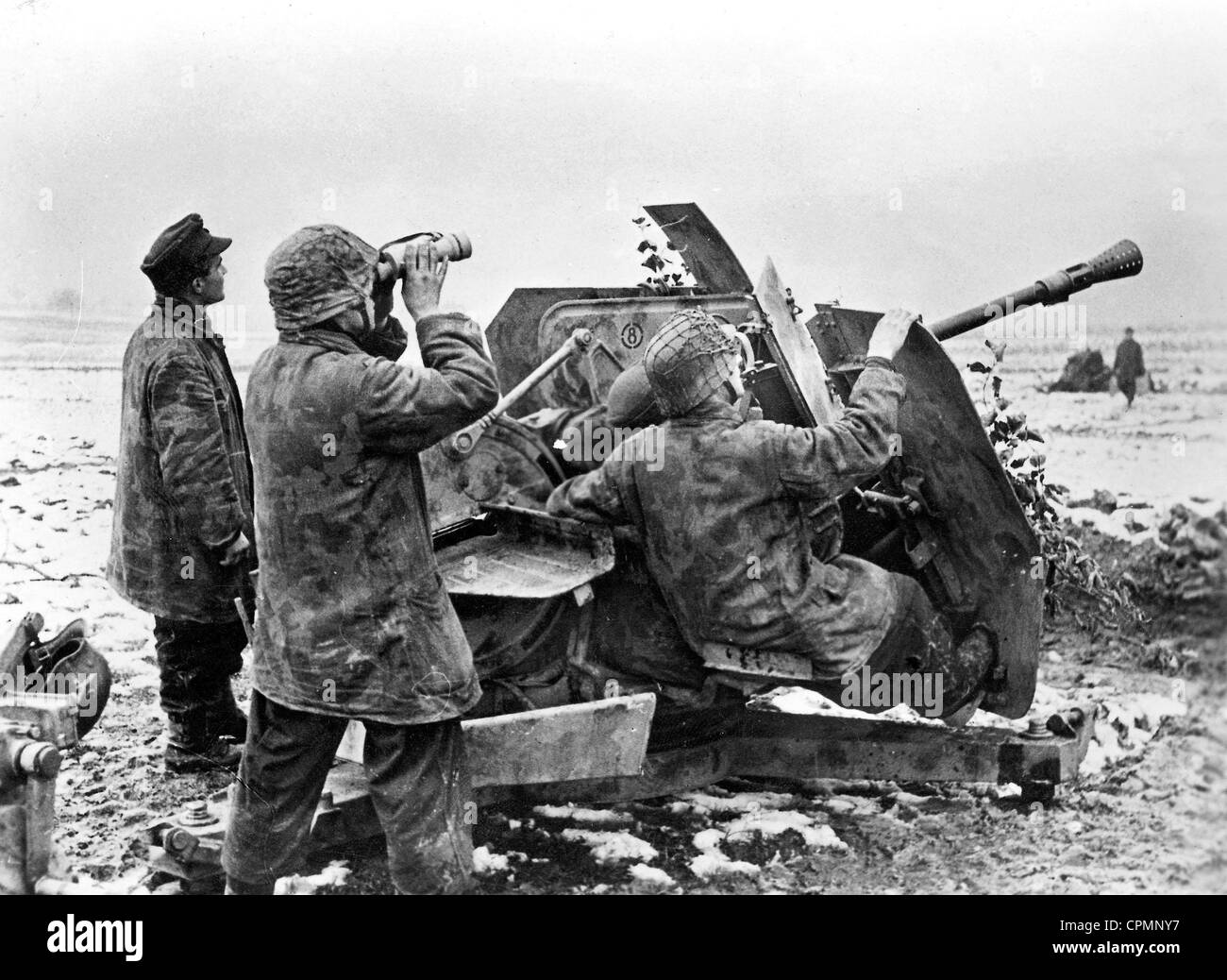 Deutsche 3,7 cm Flak 43, 1944 Stockfoto