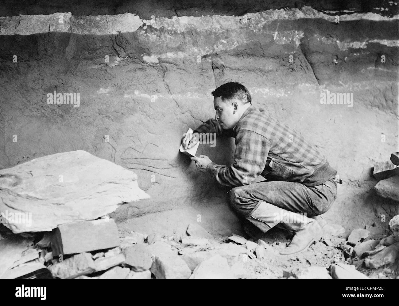 Archäologen bei Ausgrabungen im Zion National Park, 1925 Stockfoto