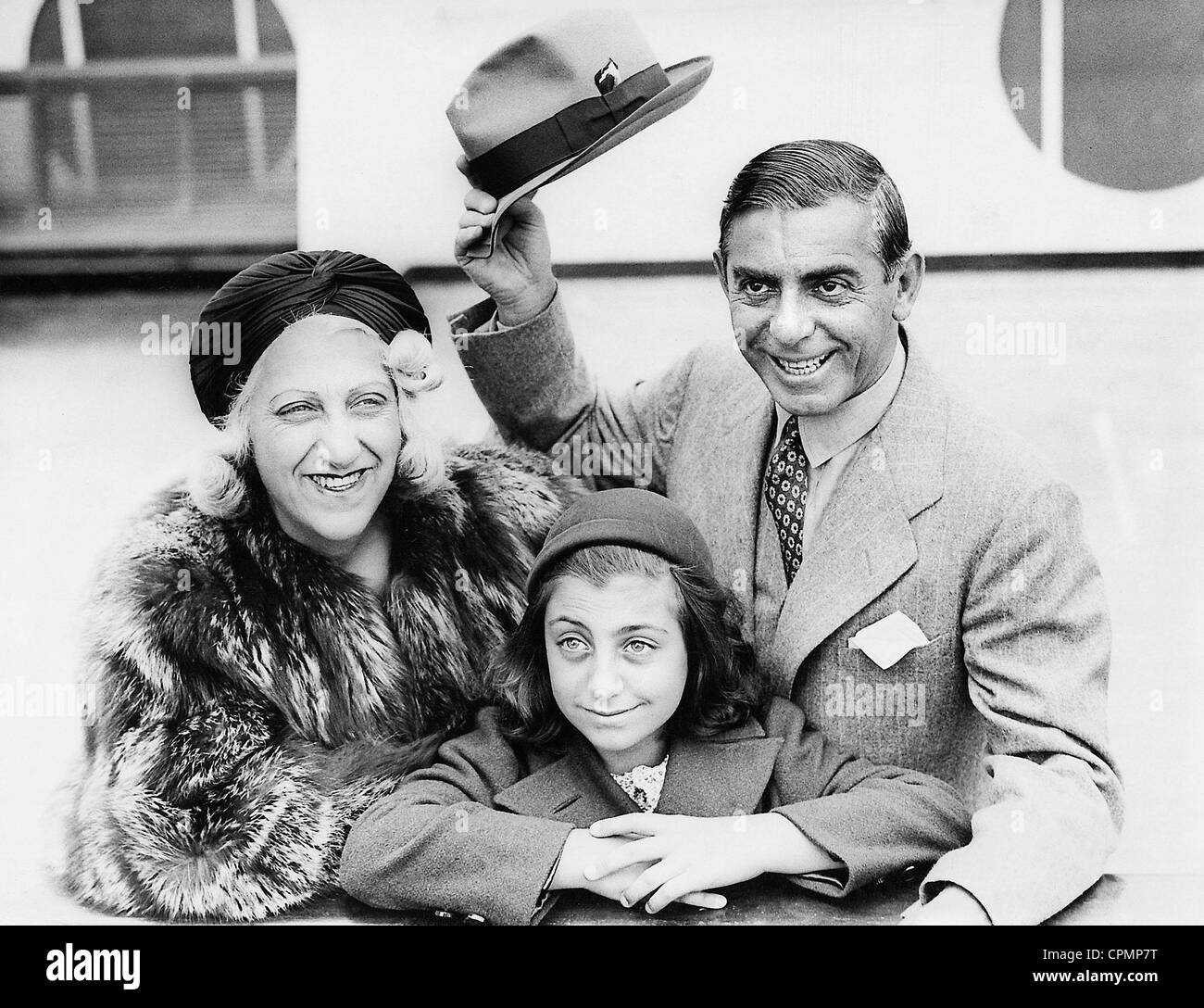 Eddie Cantor mit seiner Frau und seiner Tochter Janet, 1938 Stockfoto