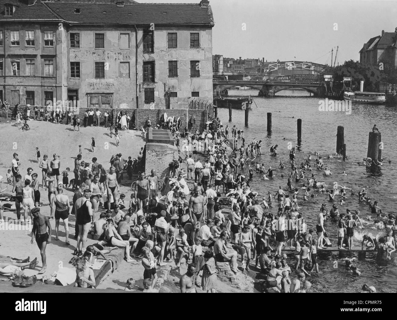 Baden Sie an der Spree während der großen Depression, 1932 Stockfoto