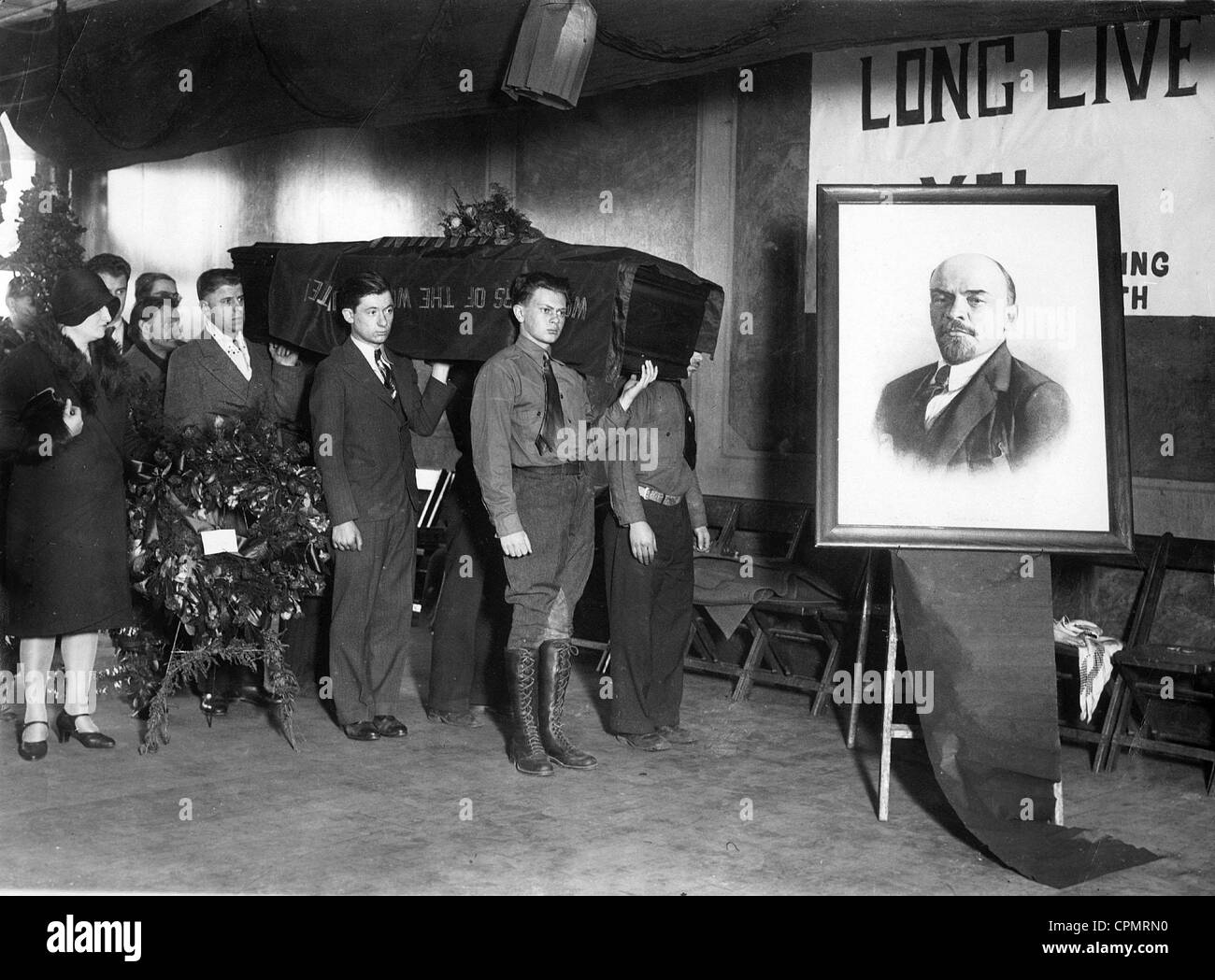 Ermordeten Kommunist wurde 1930 in New York, beigesetzt. Stockfoto