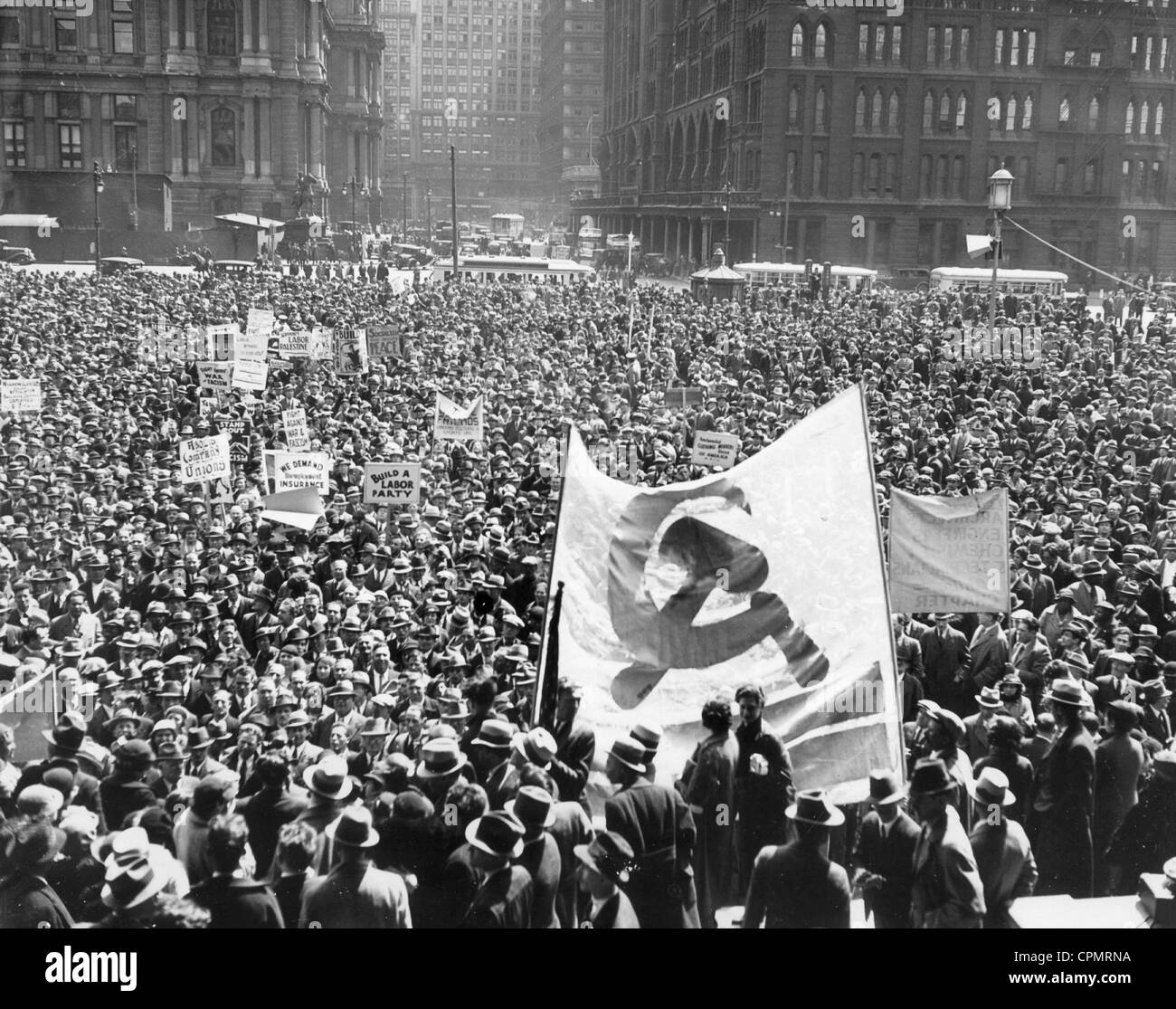 Demonstration der kommunistischen Partei in Philadelphia, 1935 Stockfoto