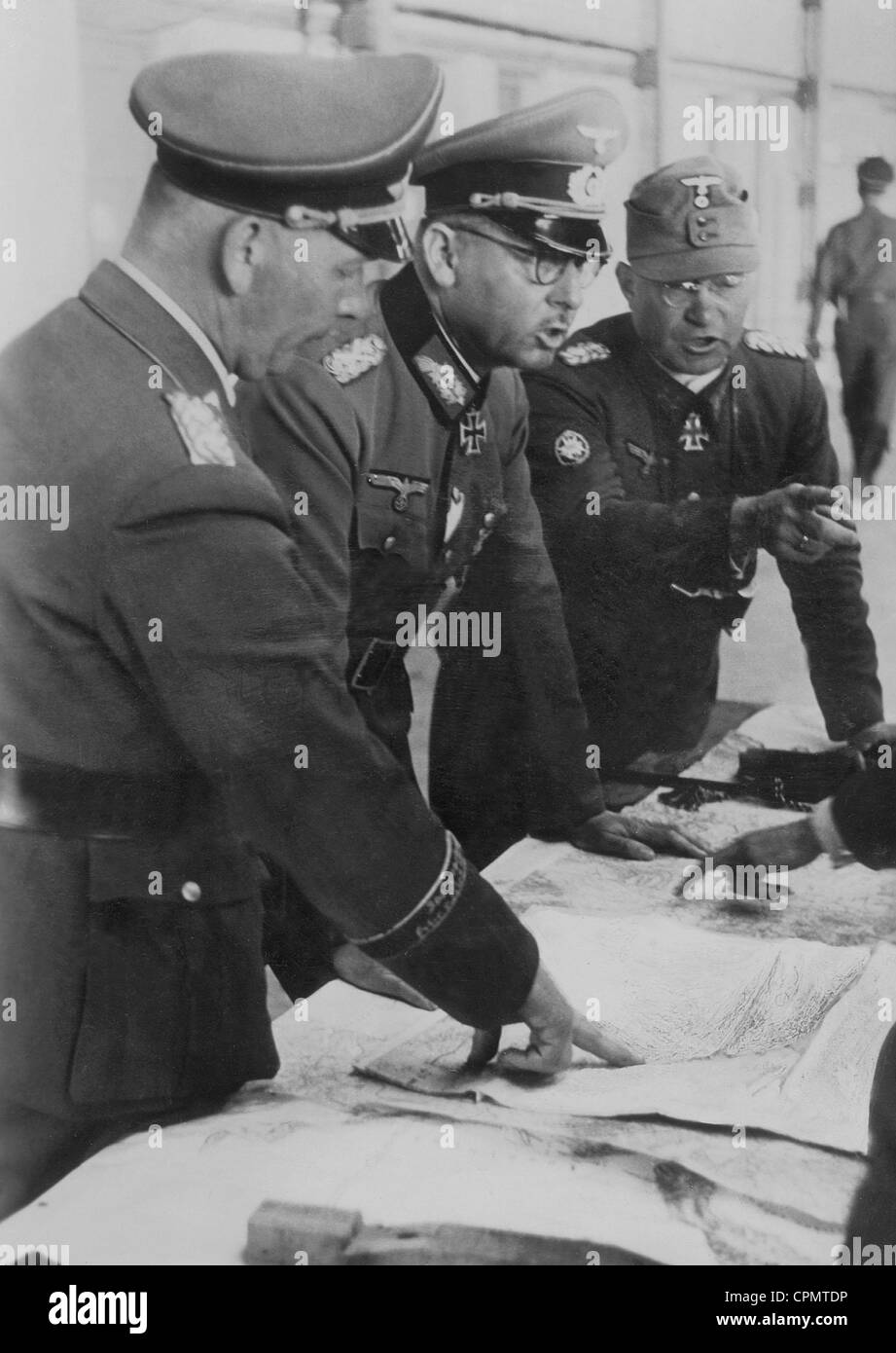 Wilhelm Liste mit Generäle während des Feldzuges in Griechenland, 1941 Stockfoto