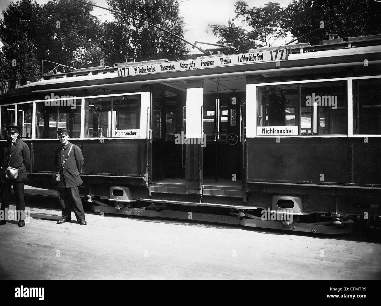 Berliner Straßenbahnen, 1927 Stockfoto