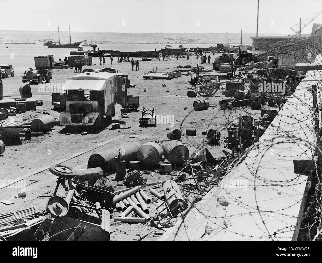 Griechischen Hafen nach einer Schlacht, 1941 Stockfoto