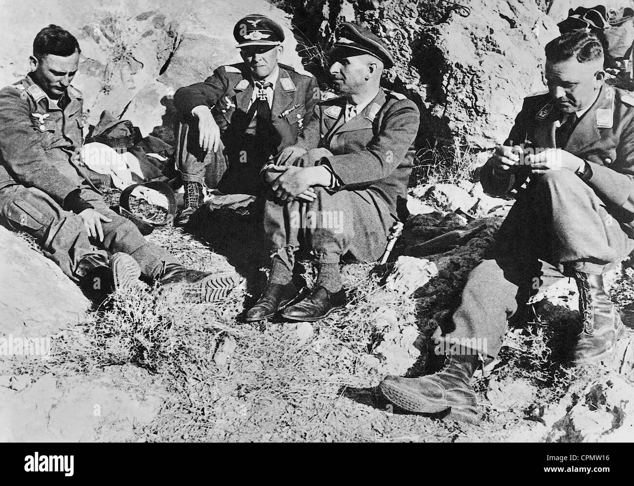 Gefechtsstand der Oberst Bruno Oswald Braeuer auf Kreta 1941 Stockfoto