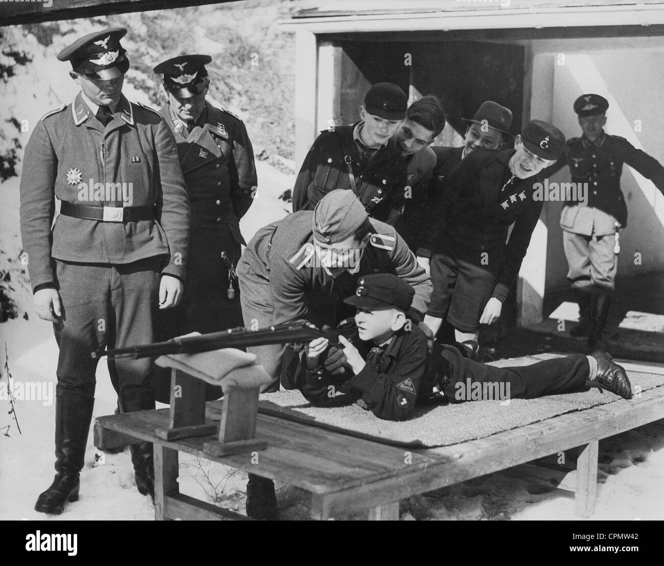 Waffen-Training der Hitler-Jugend Stockfoto