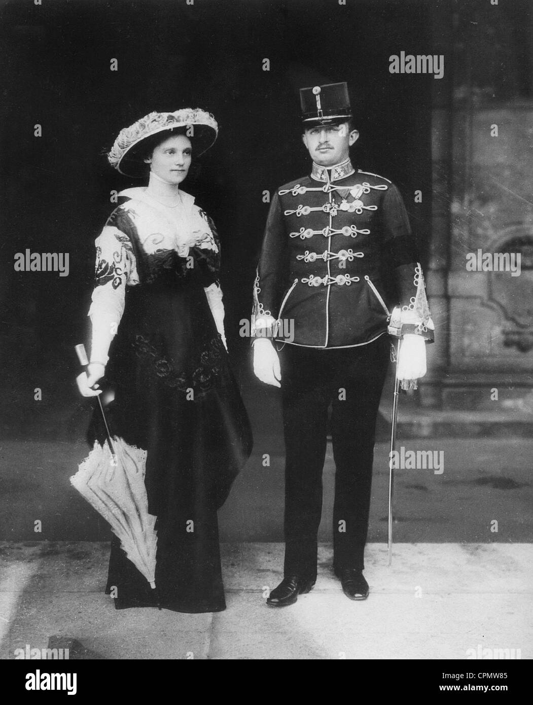 Kaiser Charles I mit seiner Frau Zita Stockfoto