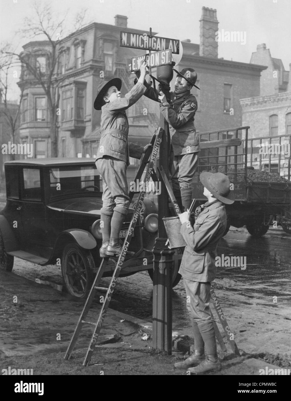 Amerikanische Pfadfinder in Chicago, 1926 Stockfoto