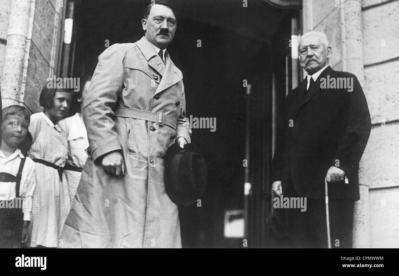 Adolf Hitler mit Paul von Hindenburg, 1933 Stockfoto