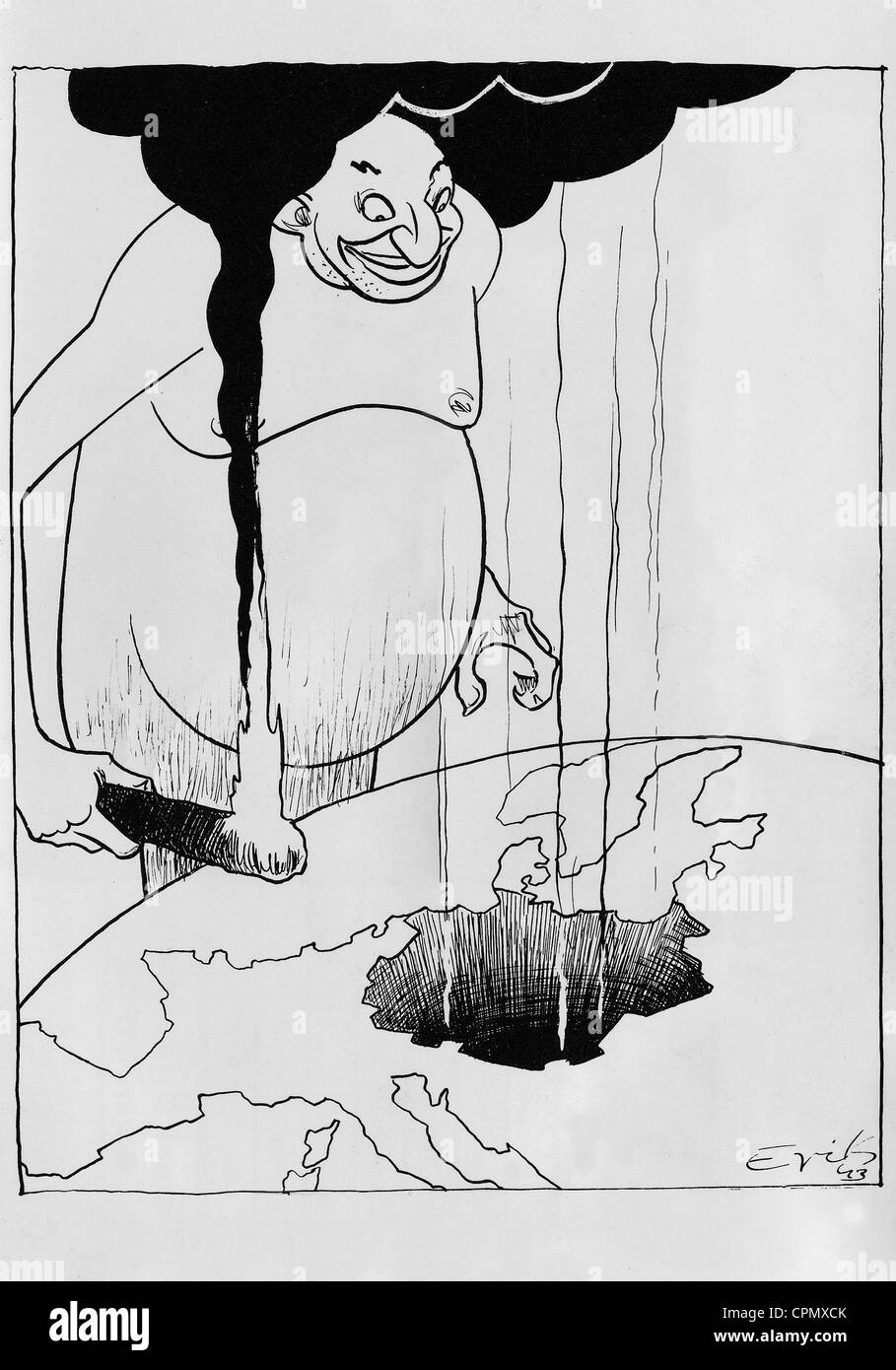 Antisemitische Karikatur, 1943 Stockfoto