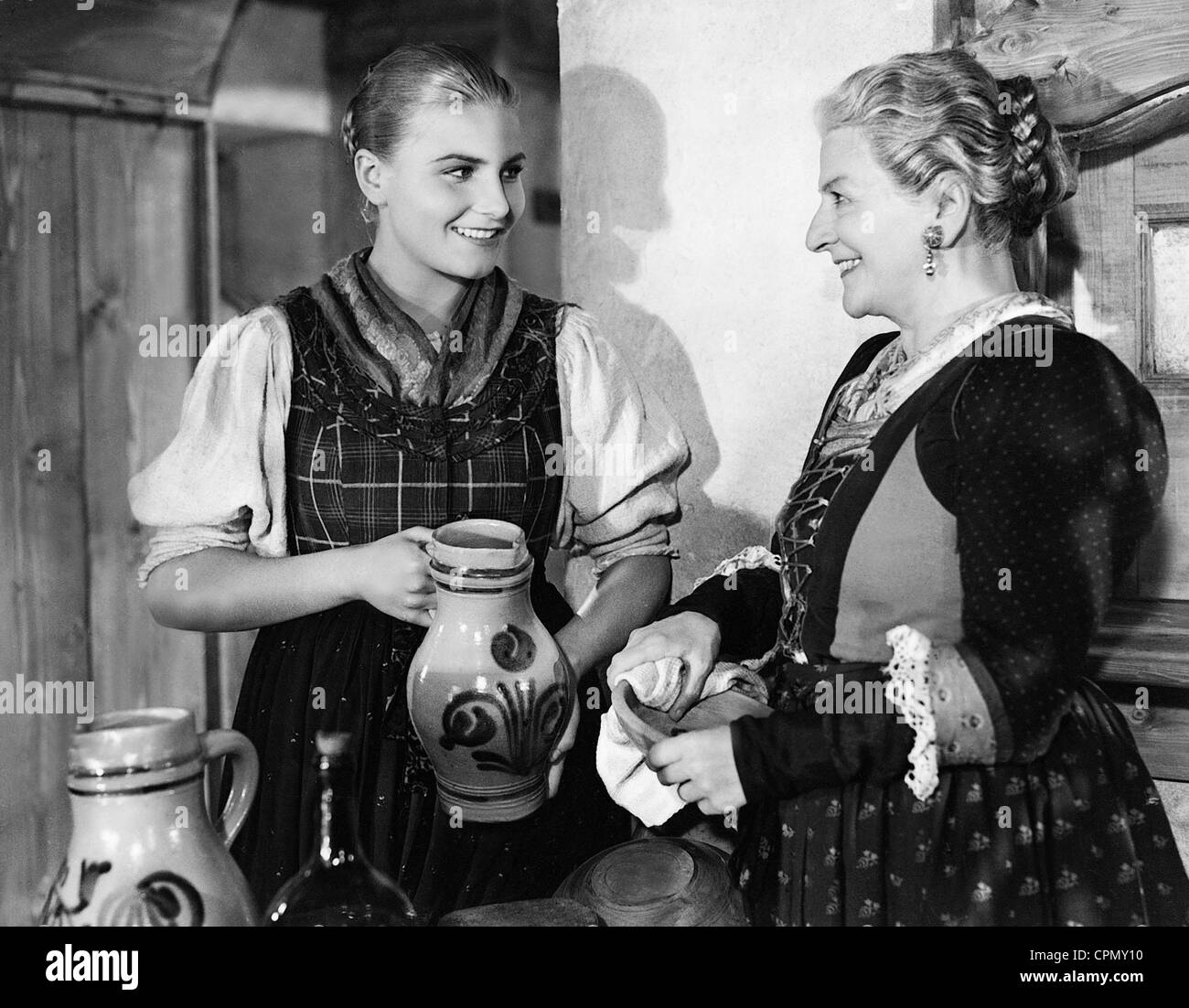 Winnie Markus und Anna Exl in "Wally der Geier", 1940 Stockfoto
