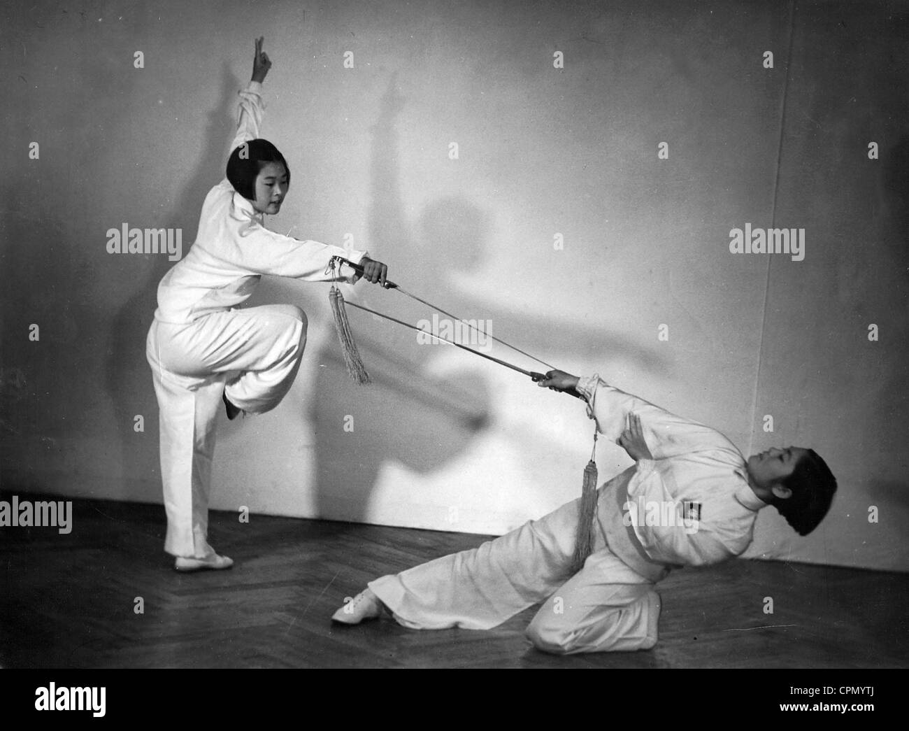 Chinesische Fechter, 1937 Stockfoto