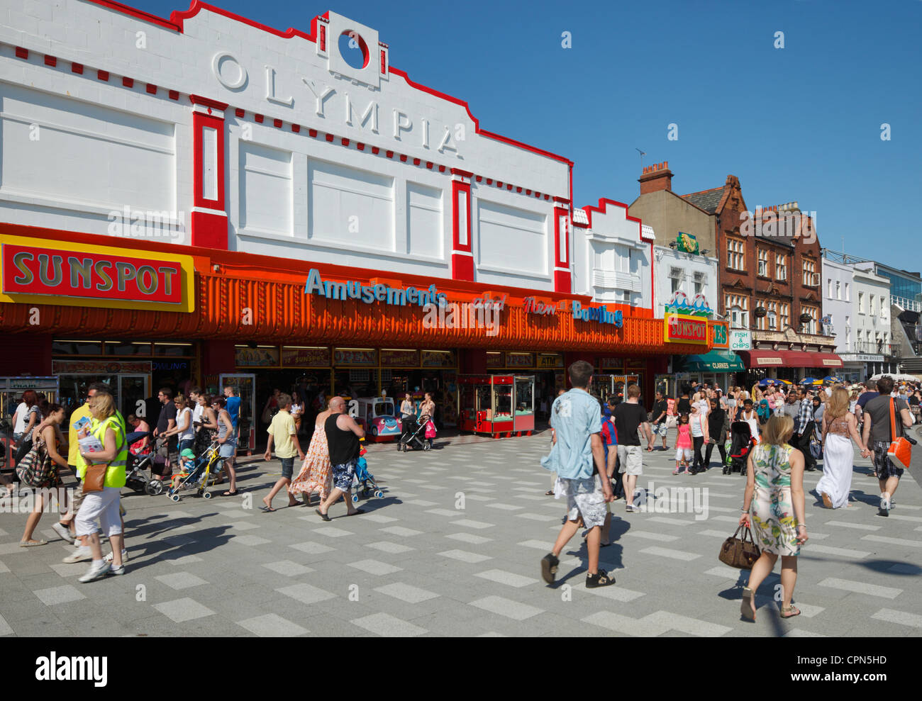 Southend auf Meer Vergnügungen. Stockfoto