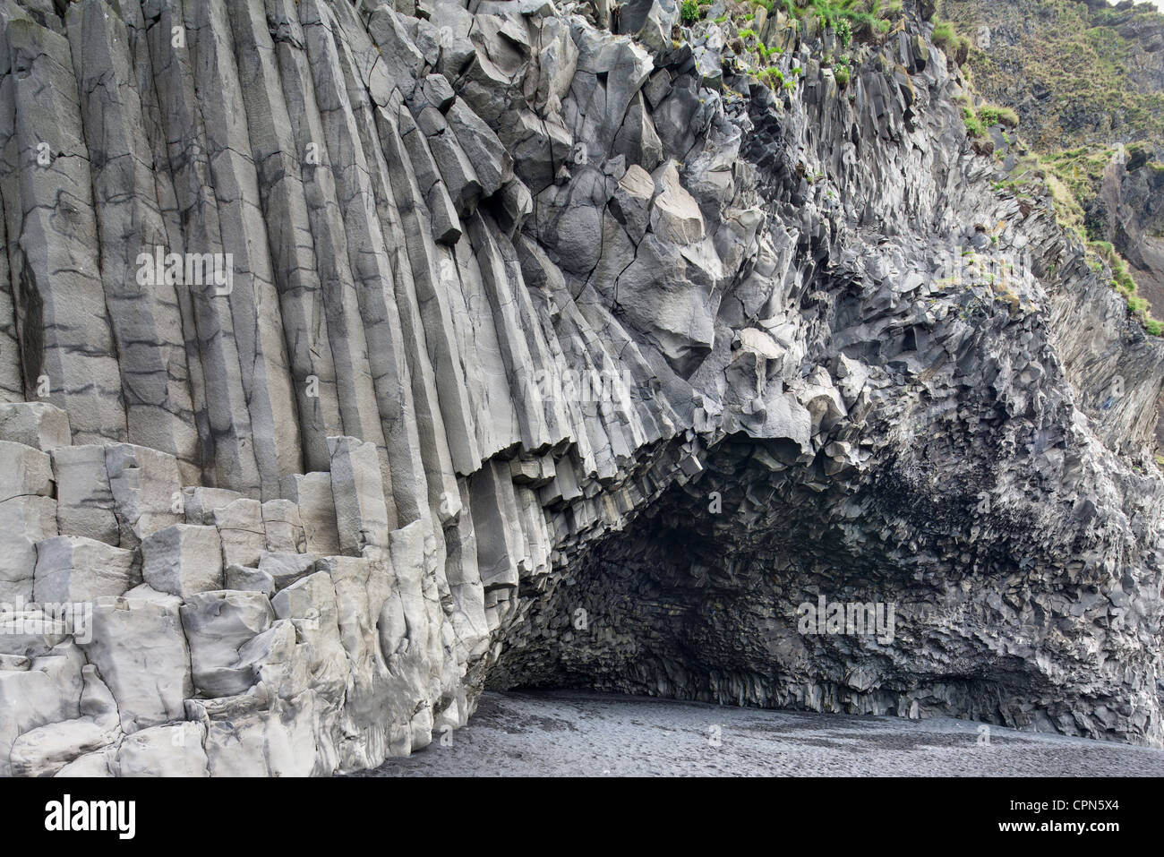 Island, Basaltsäulen Stockfoto