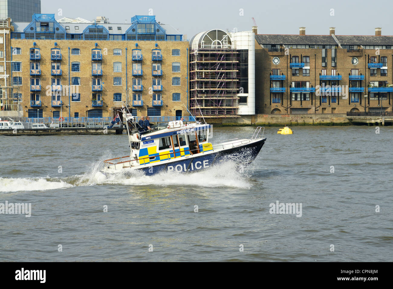 Fluss Themse Polizeiboot Stockfoto