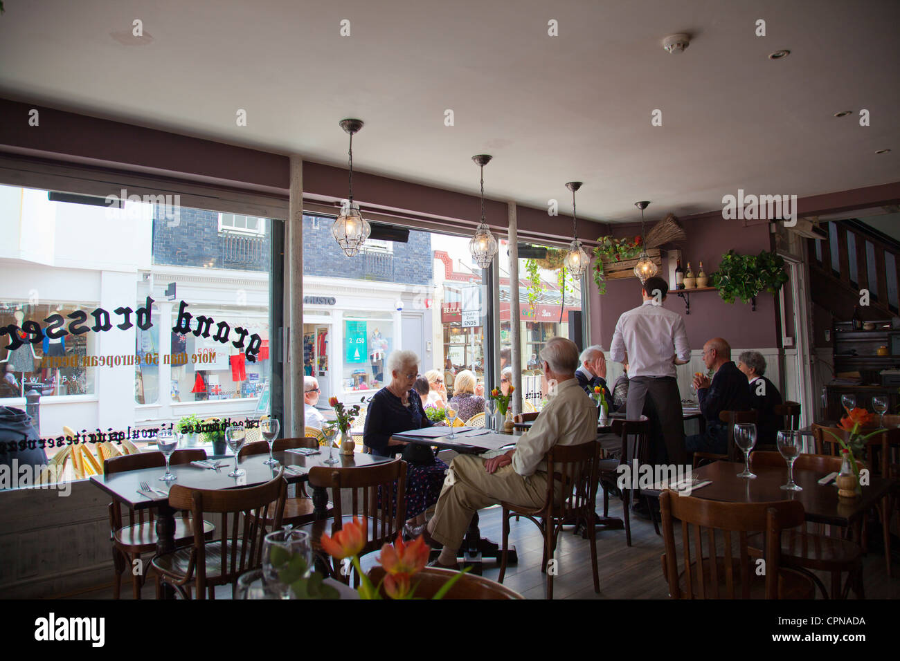 Grand Brasserie-Restaurant in den Gassen in Brighton - UK Stockfoto