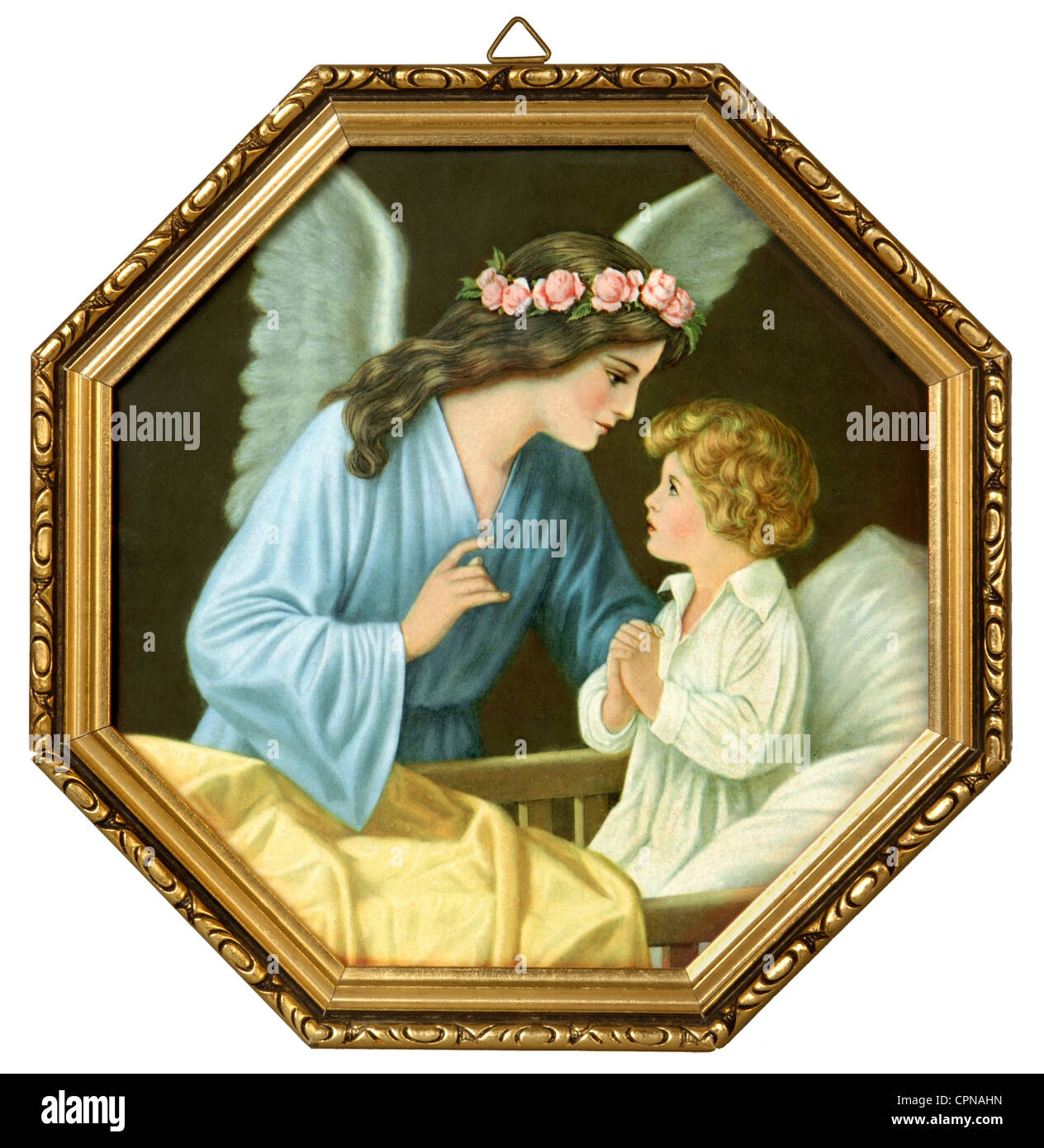 Religion, Christentum, Engel, Schutzengel, der Kind ins Bett bringt, Deutschland, um 1929, Zusatz-Rechte-Clearenzen-nicht vorhanden Stockfoto