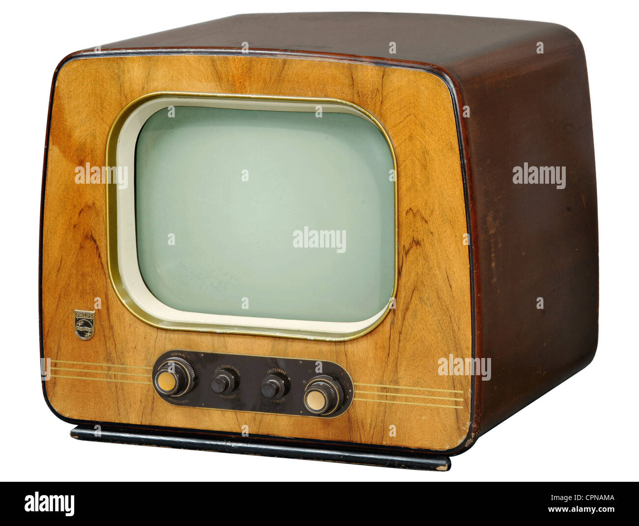 Broadcast, Fernsehen, Fernseher, Philips TD 1422A, 36 Zentimeter Bildschirmdiagonale, diese Philips gehört zu den ersten Serien produziert TV-Set in Nachkriegsdeutschland, Deutschland, 1953, zusätzliche Rechte-Clearences-nicht verfügbar Stockfoto