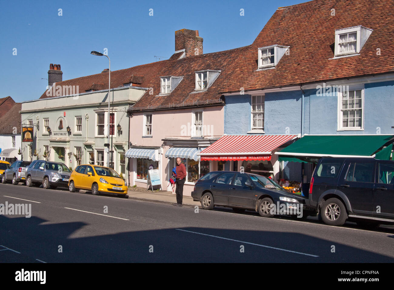 Weststraße, Alresford, Hampshire, England, Vereinigtes Königreich. Stockfoto