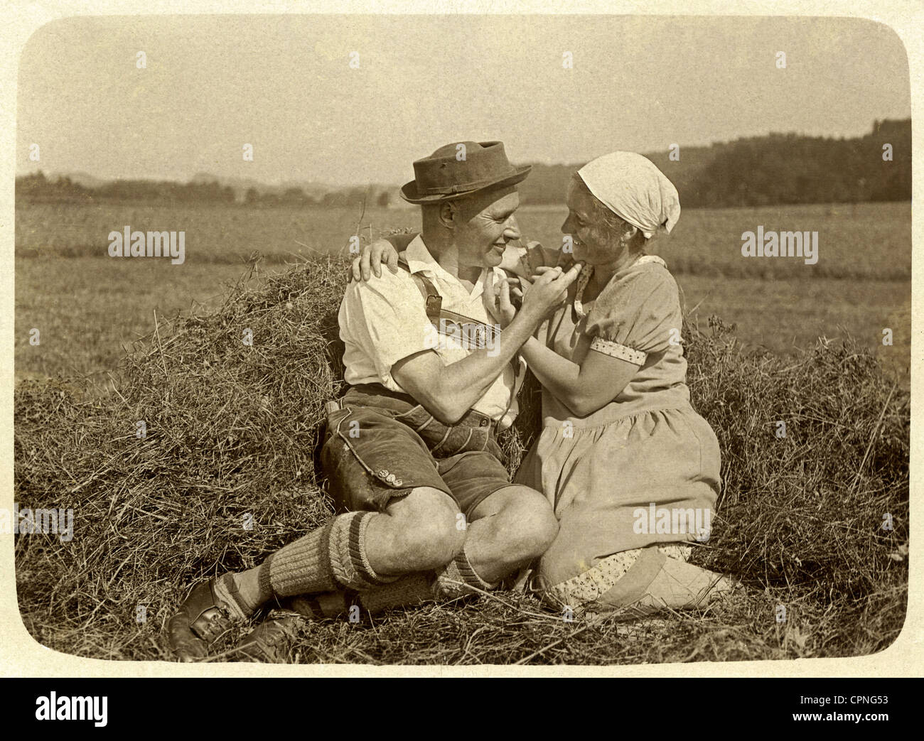 Personen, Paare, Liebhaber im Land, Bayern, Deutschland, um 1929, Zusatz-Rechte-Clearences-nicht vorhanden Stockfoto