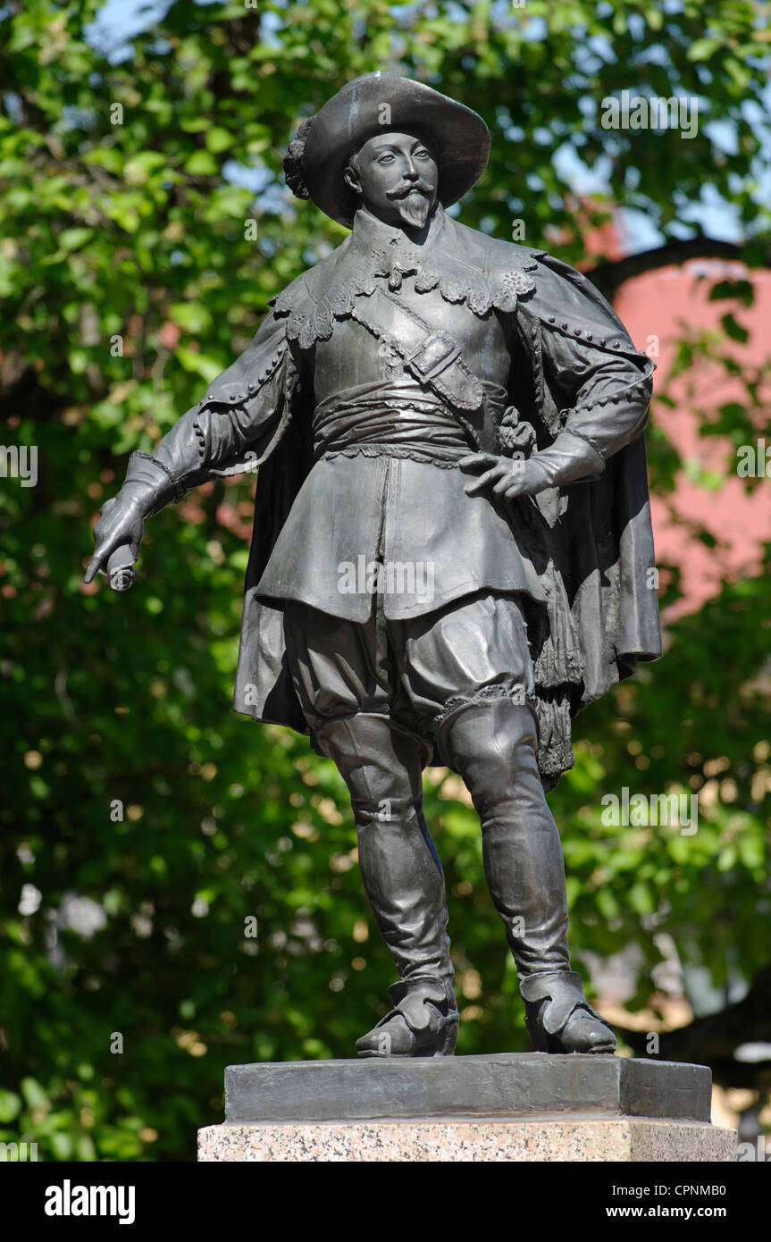 Statue von König Gustav Adolf von Schweden in Tartu, Estland Estland Europa EU Stockfoto