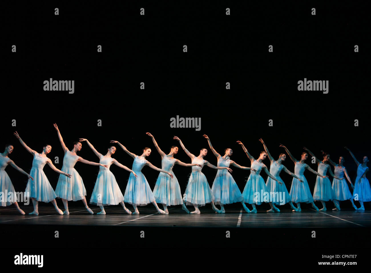 Ballett Tänzer auf der Bühne. Stockfoto