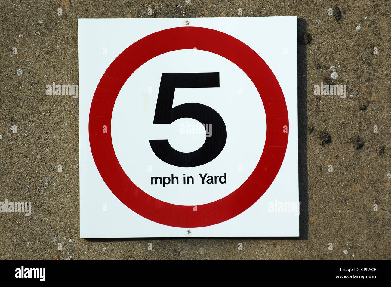 5 km/h-Schild Stockfoto