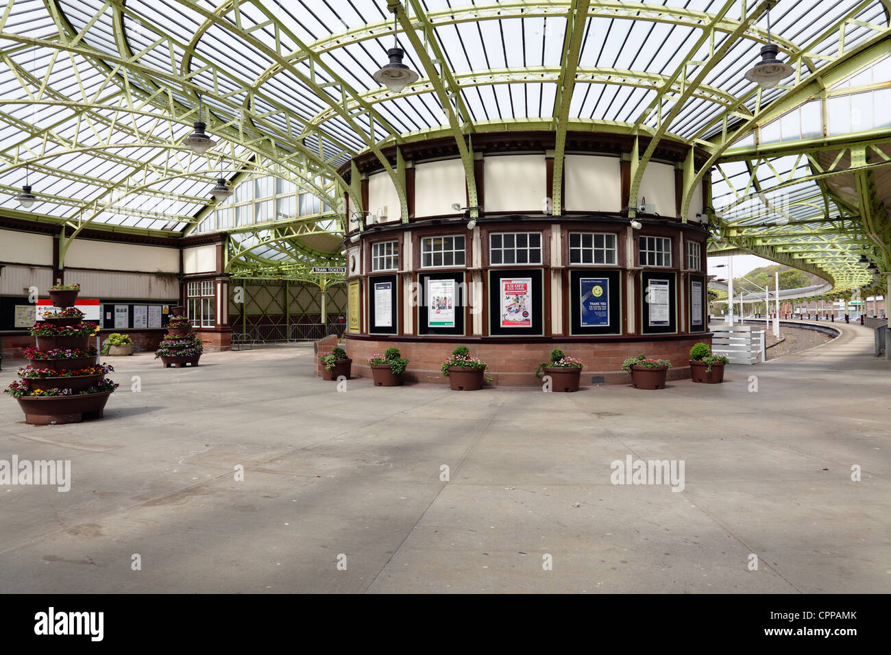 Wemyss Bay Railway Station Concourse, Wemyss Bay, Inverclyde, Schottland, Großbritannien Stockfoto