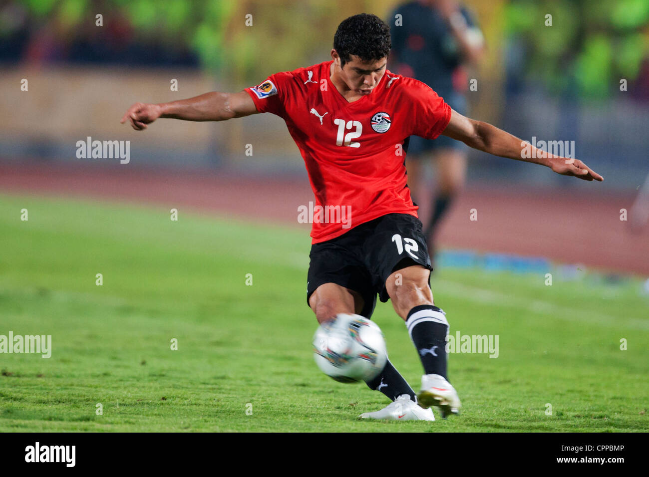 Islam Ramadan in Ägypten durchquert den Ball während einer FIFA U-20 World Cup Runde 16 Spiel gegen Costa Rica. Stockfoto