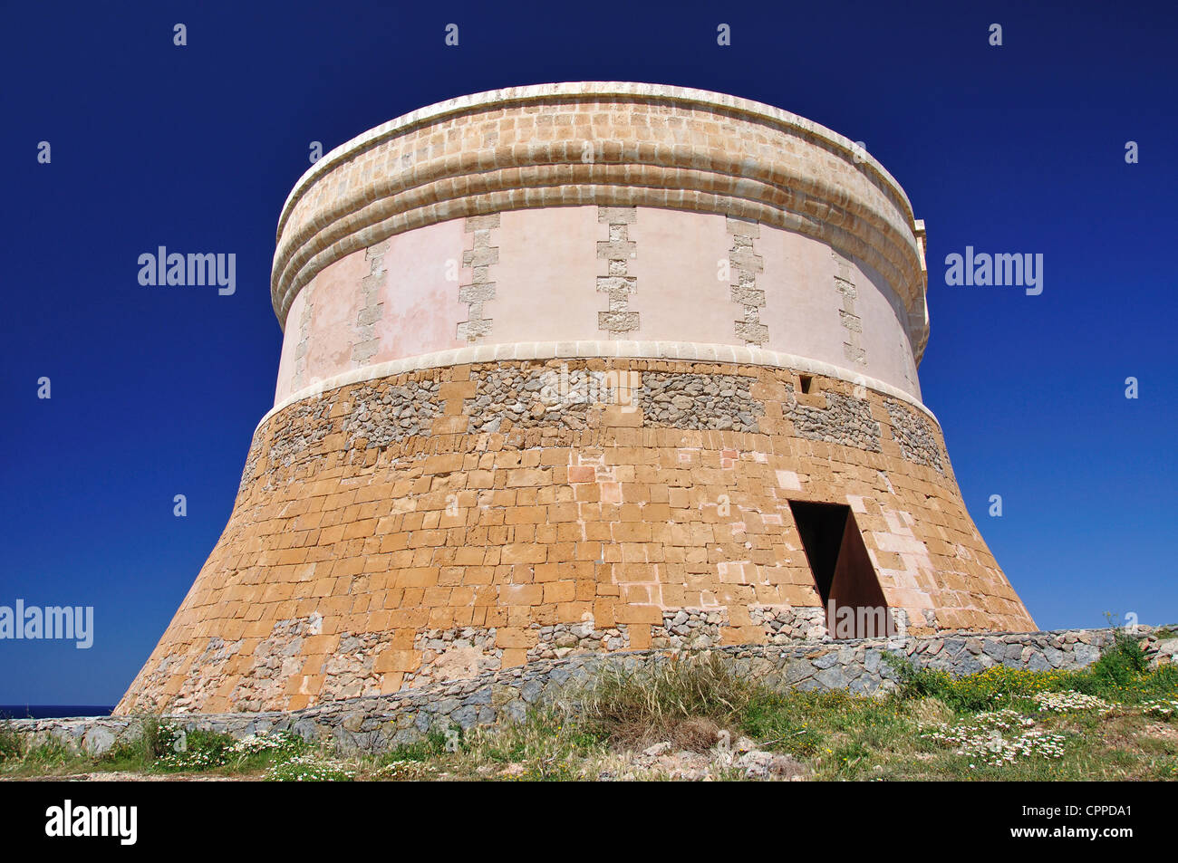 Wachturm Torre de Fornells, Fornells, Menorca, Balearen, Spanien Stockfoto