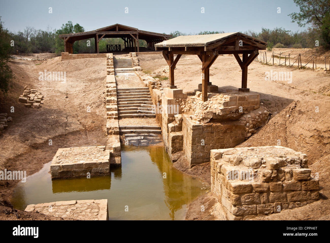 "Kapellen" Baptism Site, Bethany beyond The Jordan River, Jordan, Westasien Stockfoto
