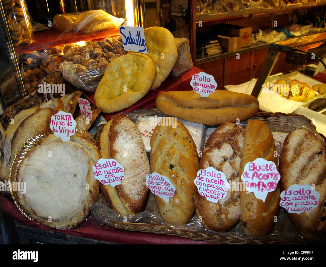 Spanien Andalusien Granada Bäckerei Stockfoto