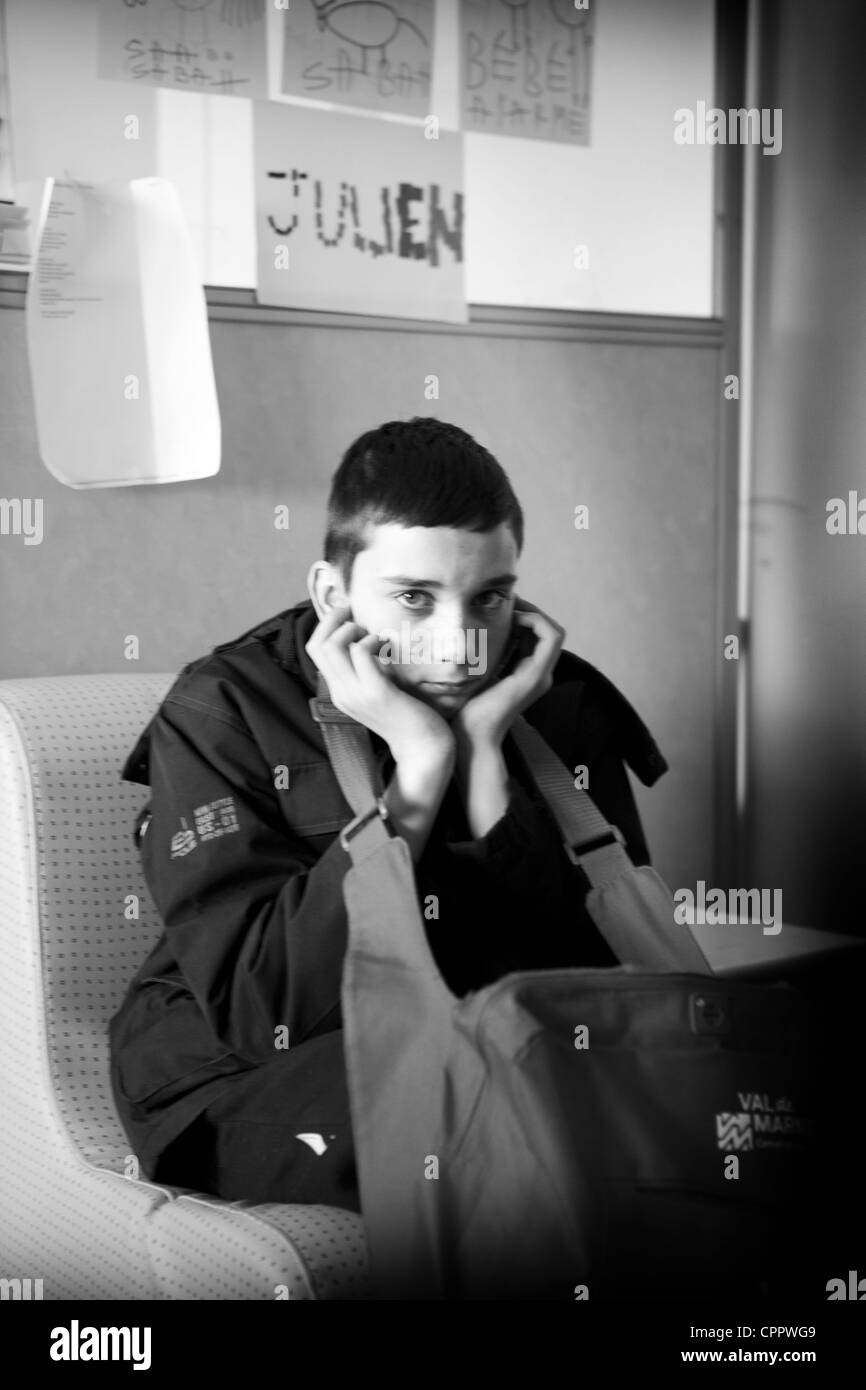 AUTISTISCHEN JUGENDLICHEN Stockfoto