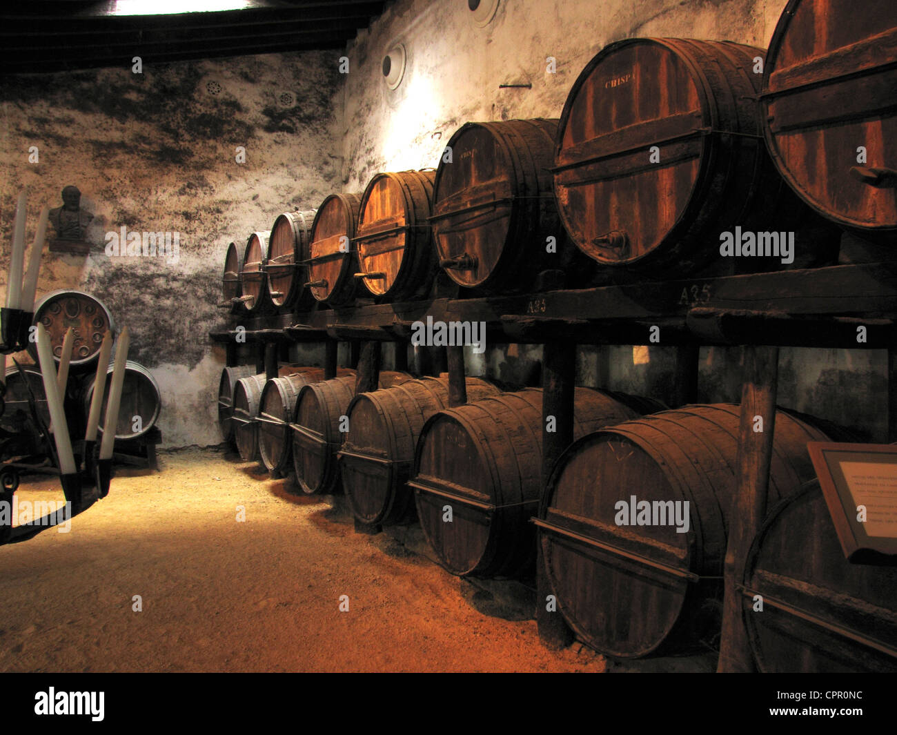 Spanien-Andalusien-Jerez De La Frontera Tio Pepe Bodega Weinkeller Stockfoto