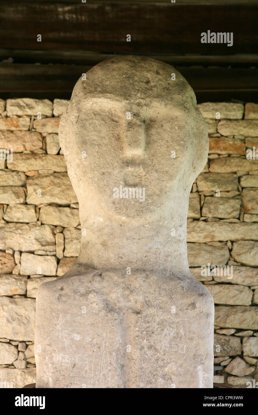 Alten Steinzeit Menhir in das Nebbio Region Korsika Stockfoto