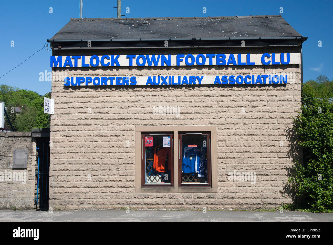 Matlock Town Football Club, Matlock, Derbyshire, England, Vereinigtes Königreich Stockfoto