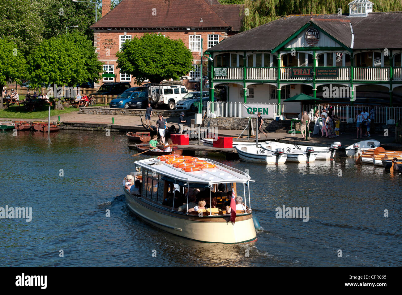 Reise-Boot am Fluss Avon, Bath, UK Stockfoto