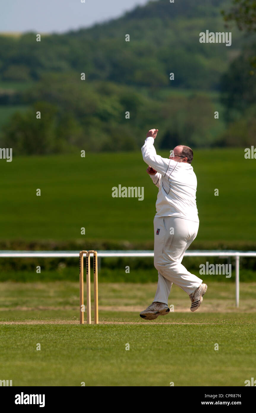 Melone im Dorf Cricket-Match bei Henley-in-Arden Stockfoto