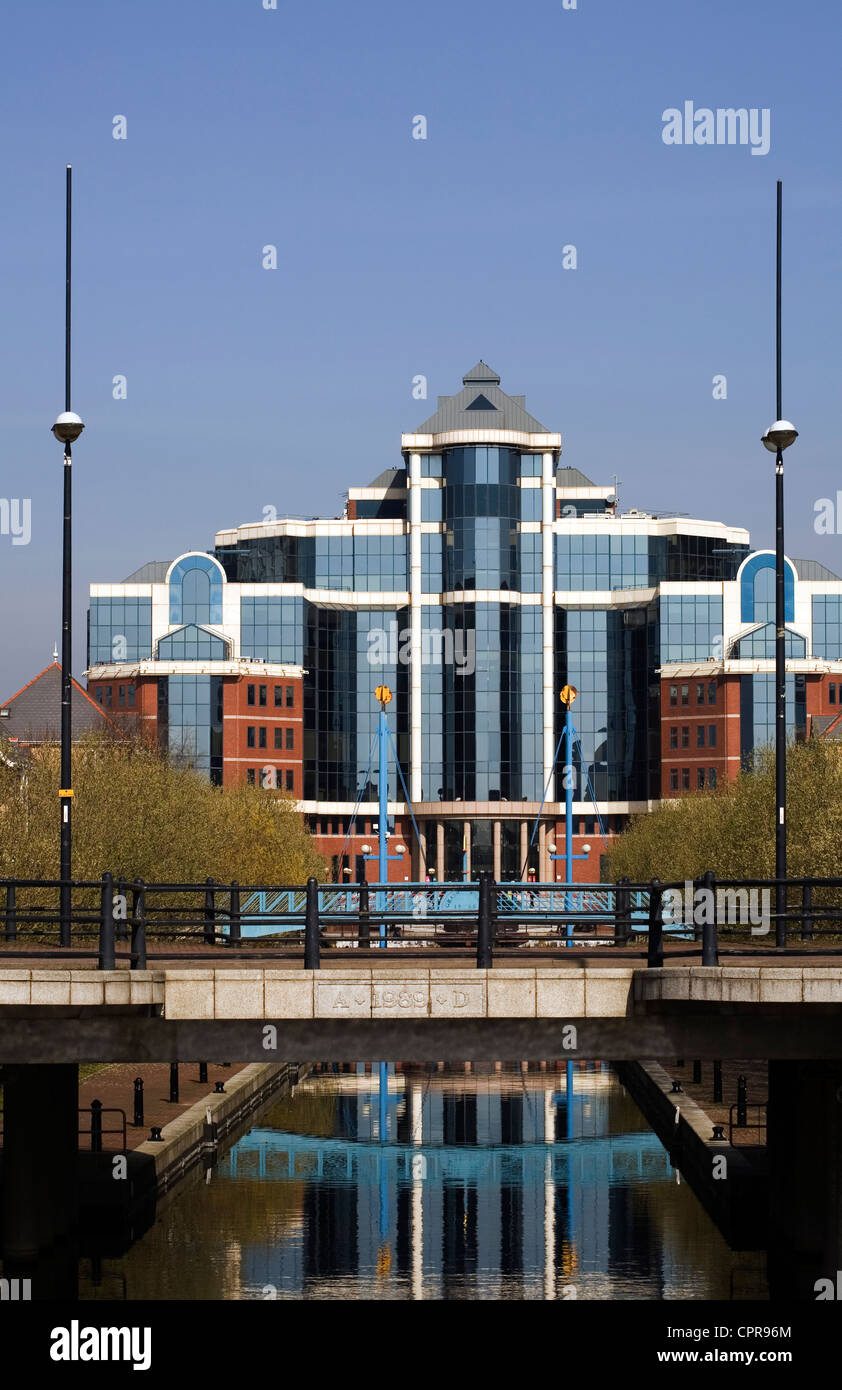 Die Victoria Gebäude Erie Basin Salford Quays Salford Greater Manchester England Stockfoto