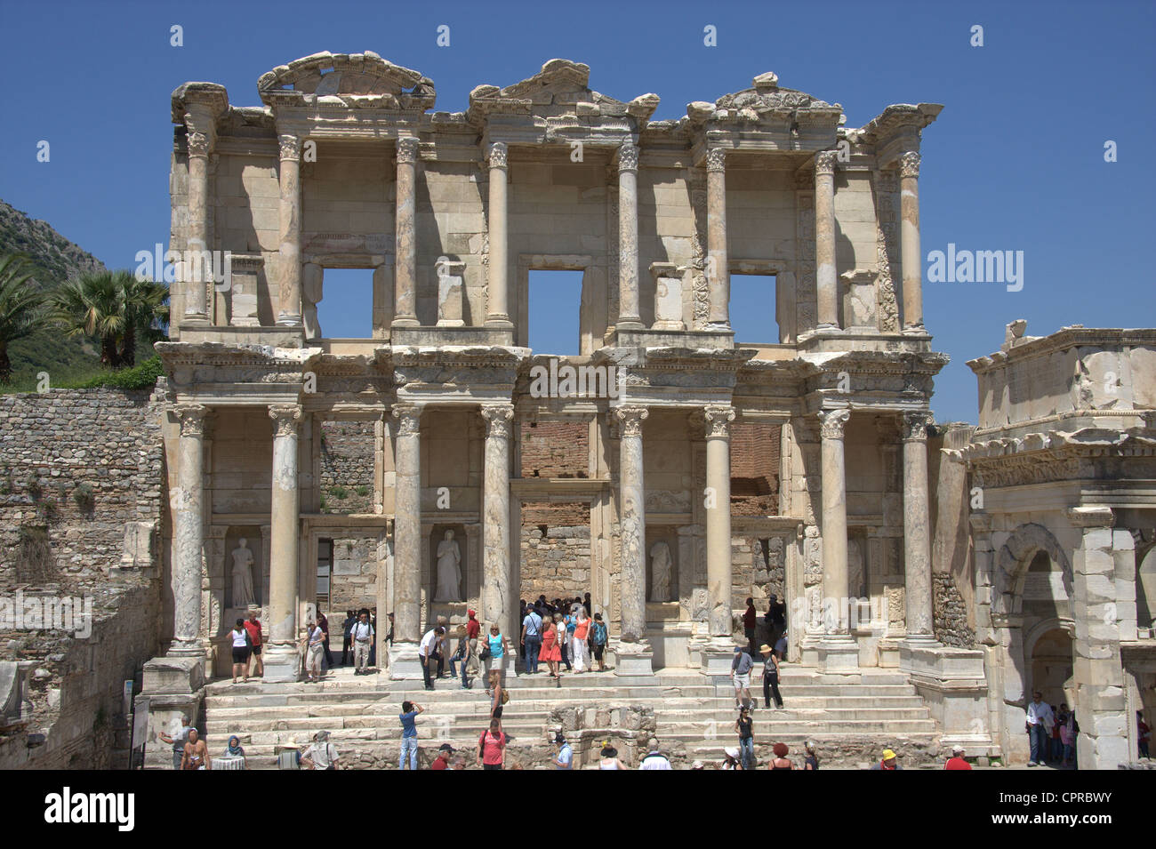 Ephesus: Der Celsus-Bibliothek - AD 100-110 Stockfoto