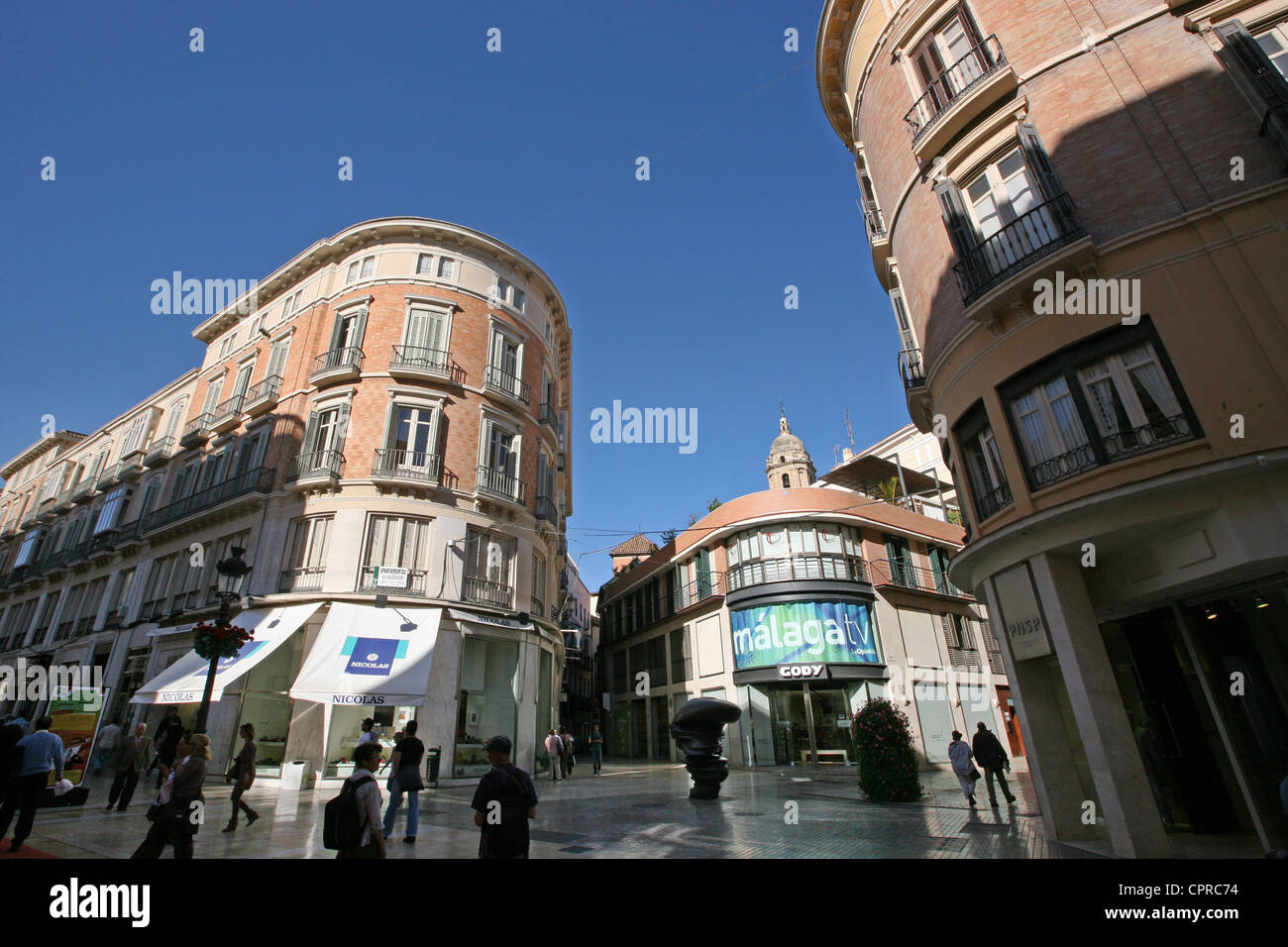 Europa Spanien Andalusien Malaga Fußgängerzone Stockfoto