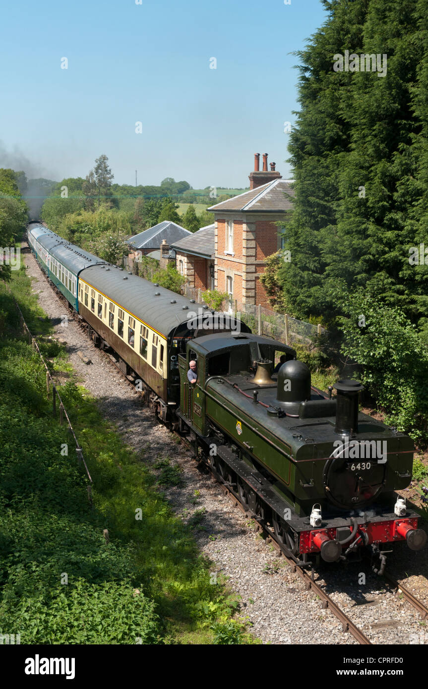 Ein Dampf-Training Blake Hall Station Weitergabe des Erbes Ongar Epping Railway Stockfoto